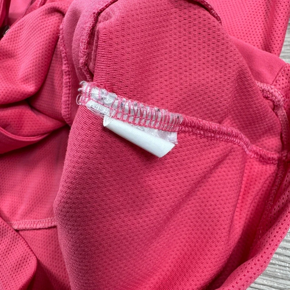 Nike Womens Jacket Fit Dry Full Zip Track Pink Medium Mesh Panels Running Active